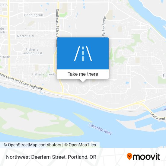 Mapa de Northwest Deerfern Street