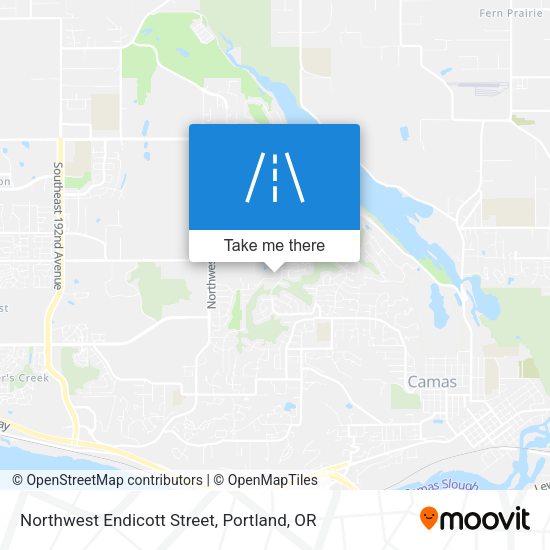 Northwest Endicott Street map