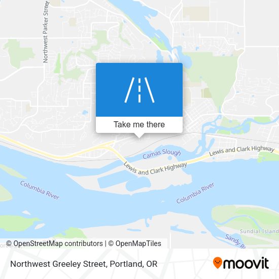 Northwest Greeley Street map