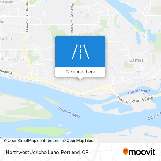 Northwest Jericho Lane map