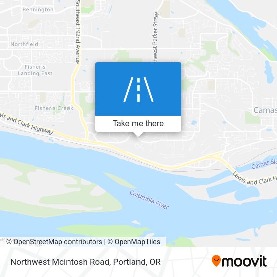 Northwest Mcintosh Road map
