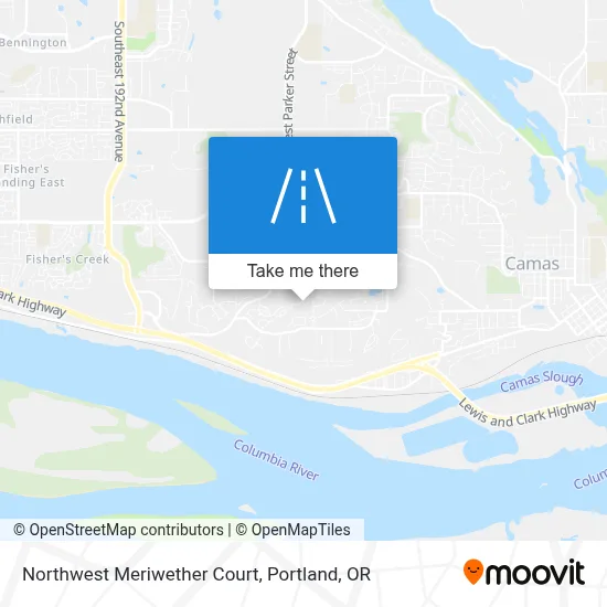Northwest Meriwether Court map
