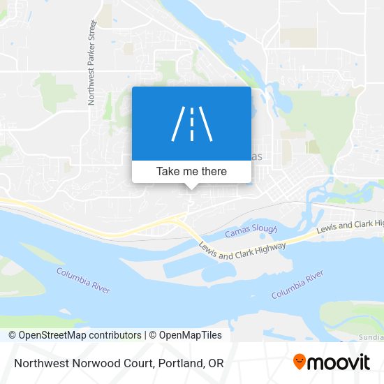 Mapa de Northwest Norwood Court