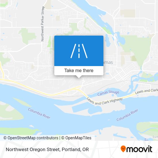 Northwest Oregon Street map
