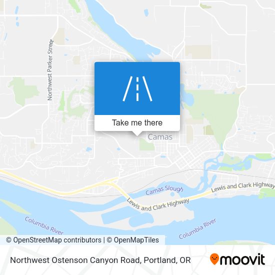 Northwest Ostenson Canyon Road map