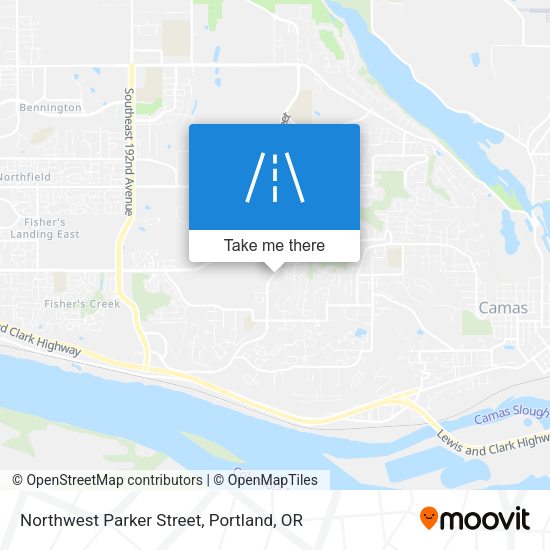 Northwest Parker Street map