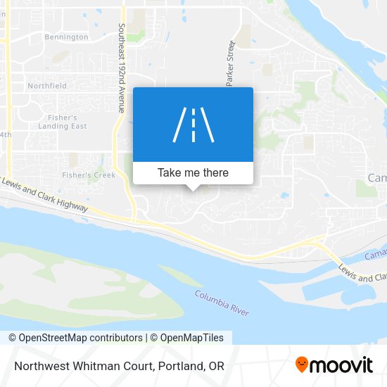 Northwest Whitman Court map
