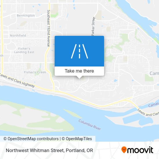 Northwest Whitman Street map