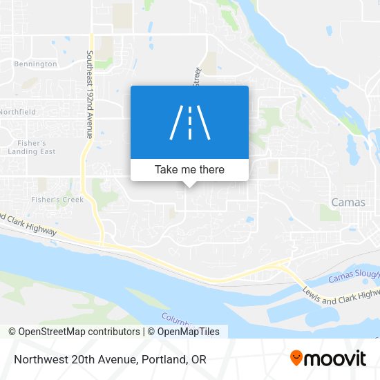 Northwest 20th Avenue map