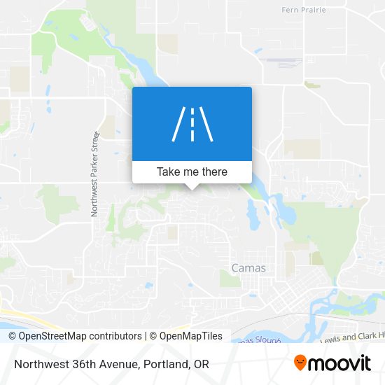 Northwest 36th Avenue map