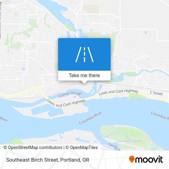 Southeast Birch Street map