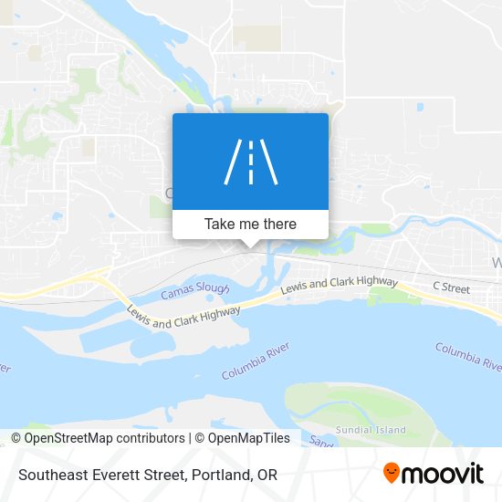 Southeast Everett Street map