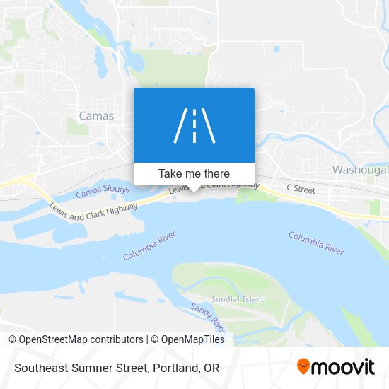 Southeast Sumner Street map