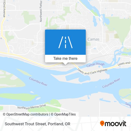 Southwest Trout Street map