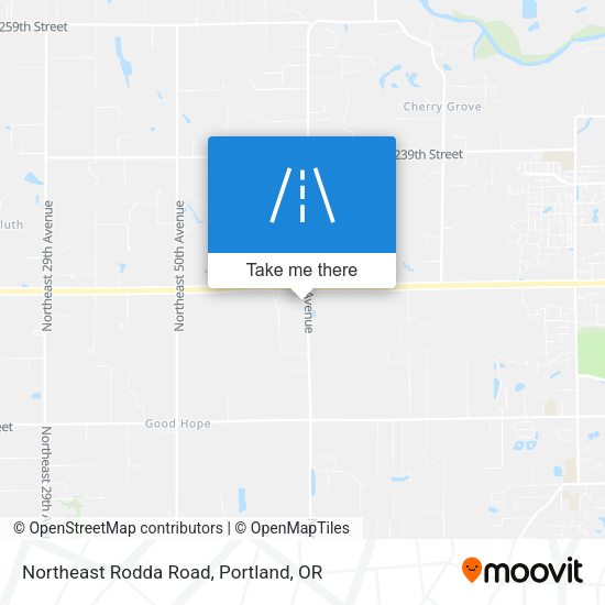 Northeast Rodda Road map