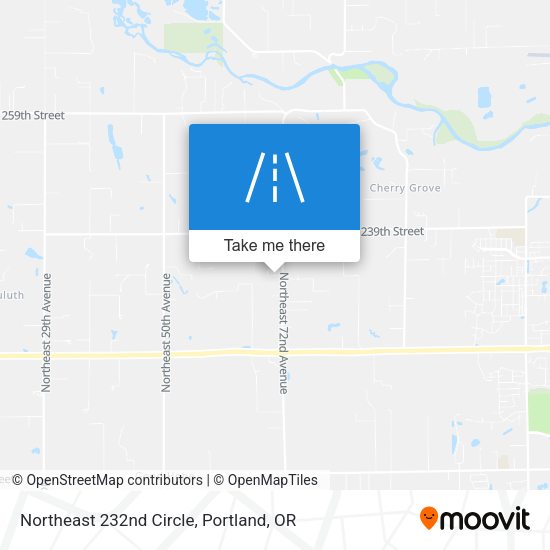 Northeast 232nd Circle map