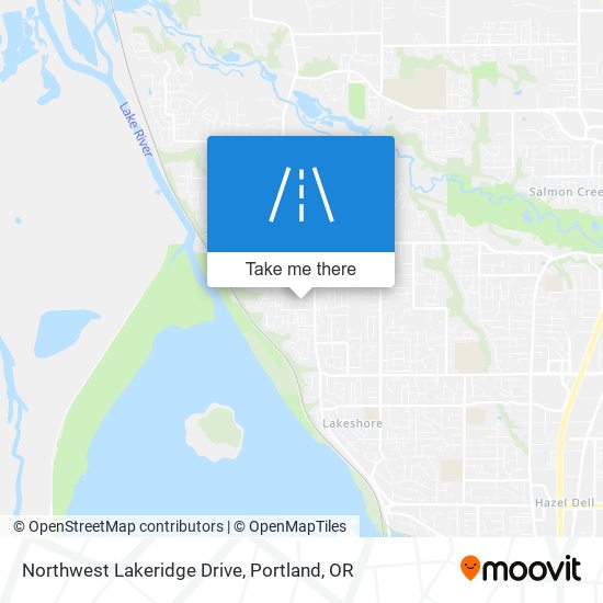 Northwest Lakeridge Drive map