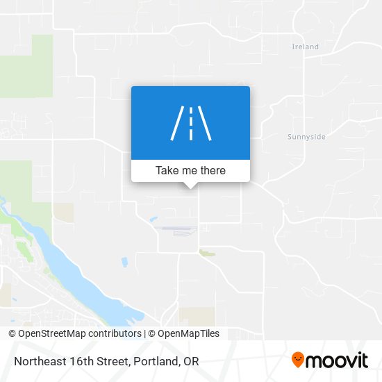 Northeast 16th Street map