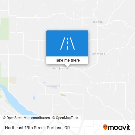 Northeast 19th Street map