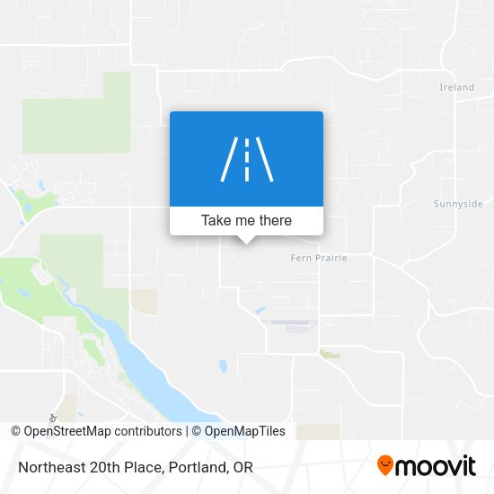 Northeast 20th Place map