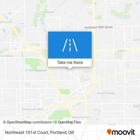 Northeast 101st Court map