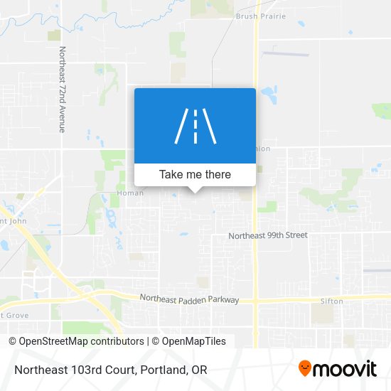 Northeast 103rd Court map