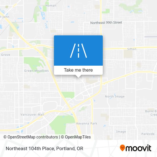Northeast 104th Place map