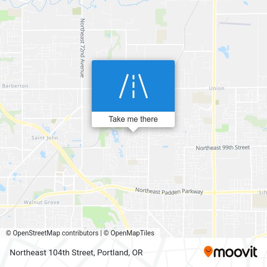 Northeast 104th Street map