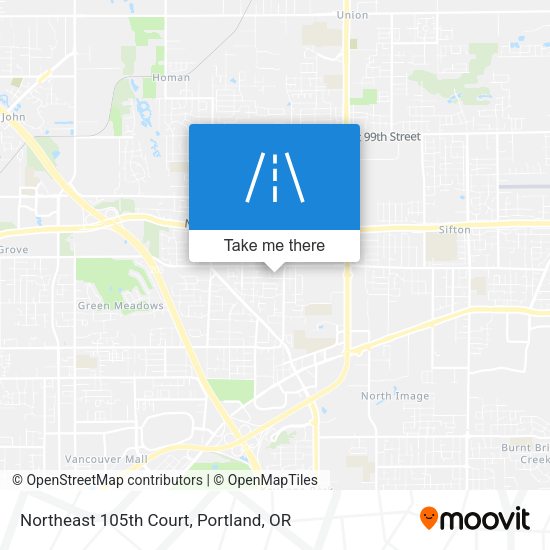 Northeast 105th Court map
