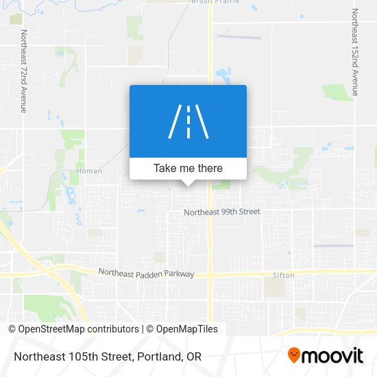 Northeast 105th Street map