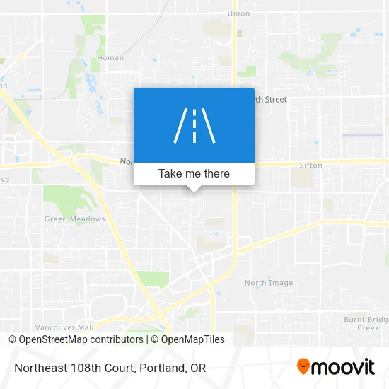 Northeast 108th Court map
