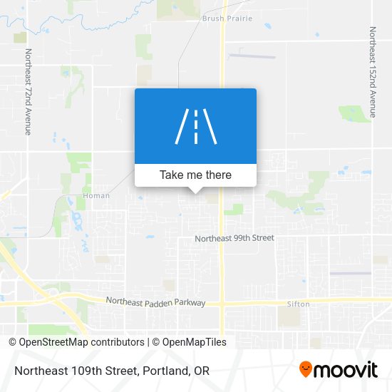 Northeast 109th Street map