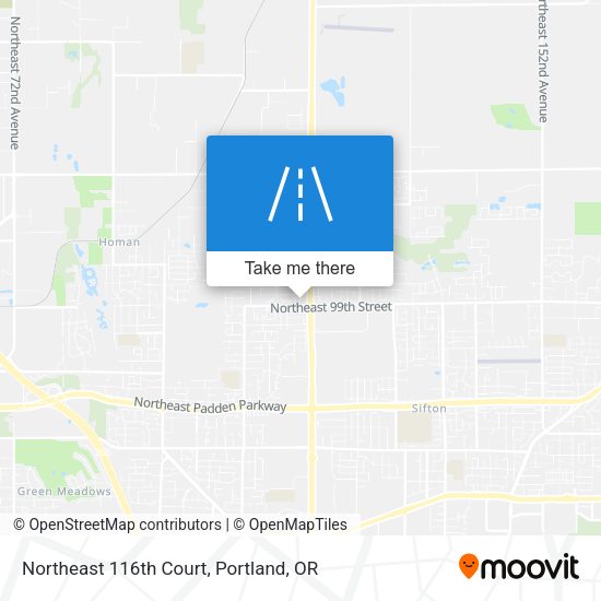 Northeast 116th Court map