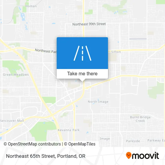 Northeast 65th Street map