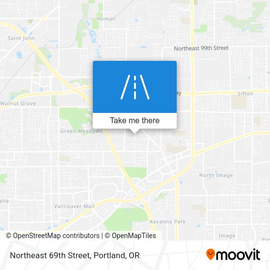 Northeast 69th Street map