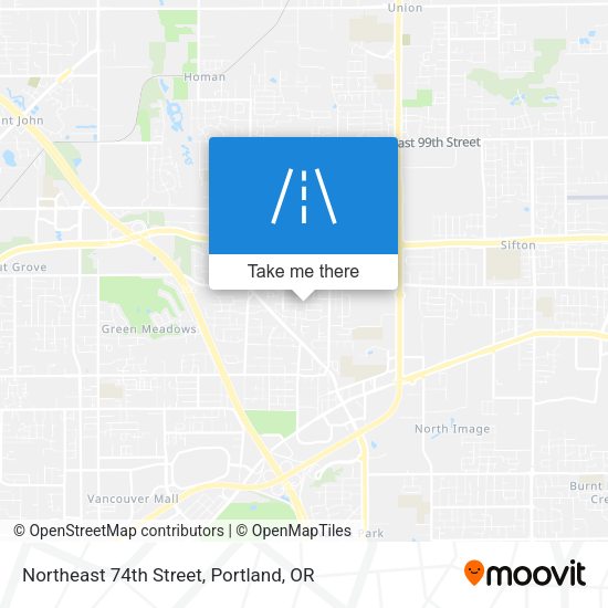 Northeast 74th Street map