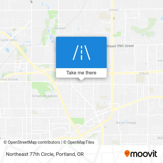 Northeast 77th Circle map