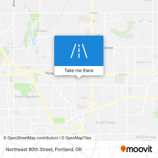 Northeast 80th Street map