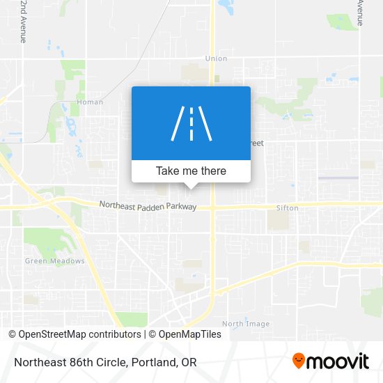 Northeast 86th Circle map