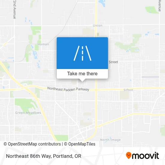 Northeast 86th Way map