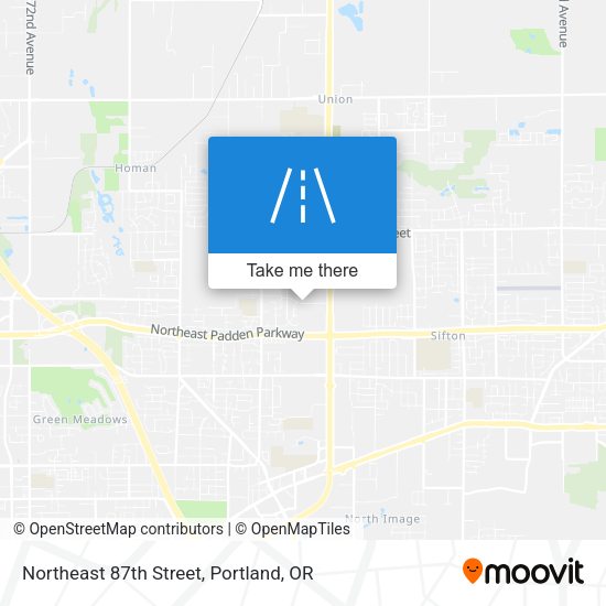 Northeast 87th Street map