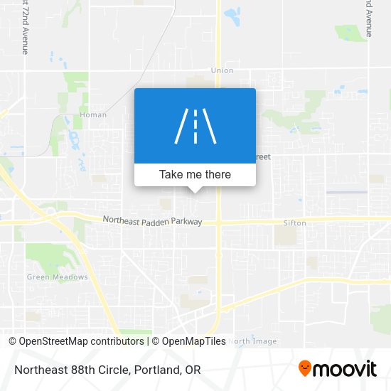 Northeast 88th Circle map