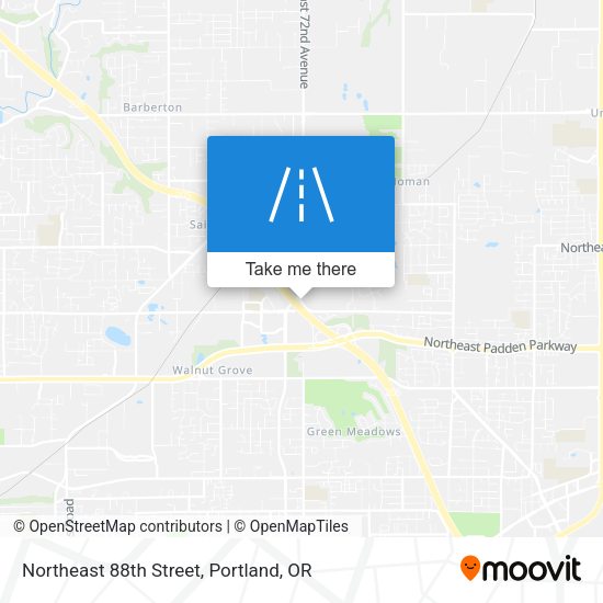 Northeast 88th Street map