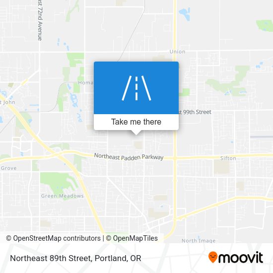 Northeast 89th Street map