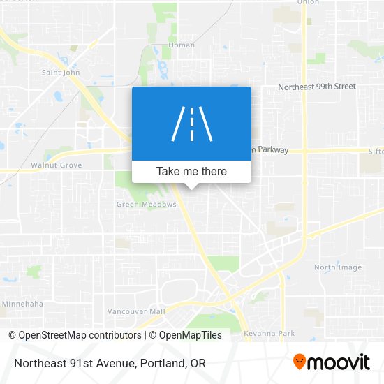 Northeast 91st Avenue map