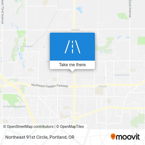 Northeast 91st Circle map
