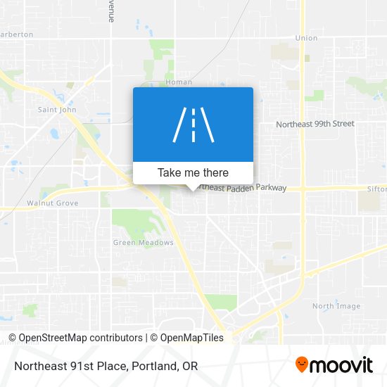 Northeast 91st Place map
