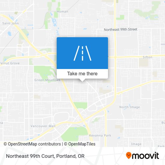 Northeast 99th Court map