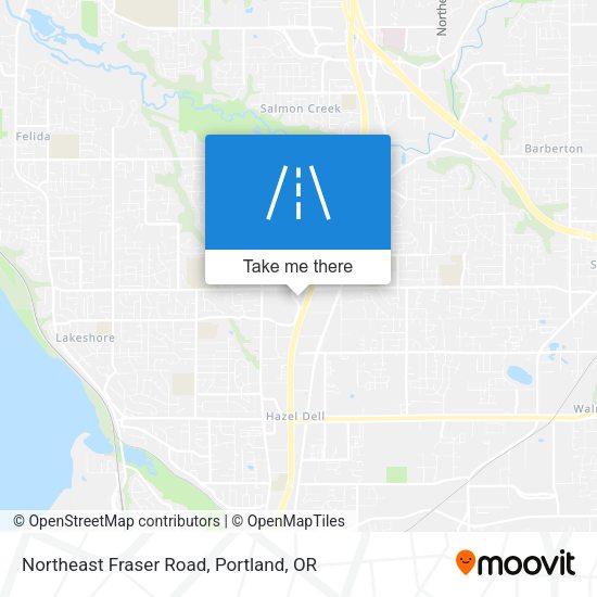 Northeast Fraser Road map