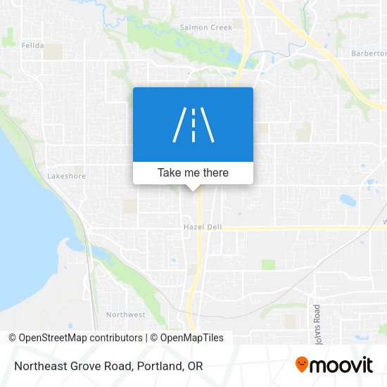 Northeast Grove Road map